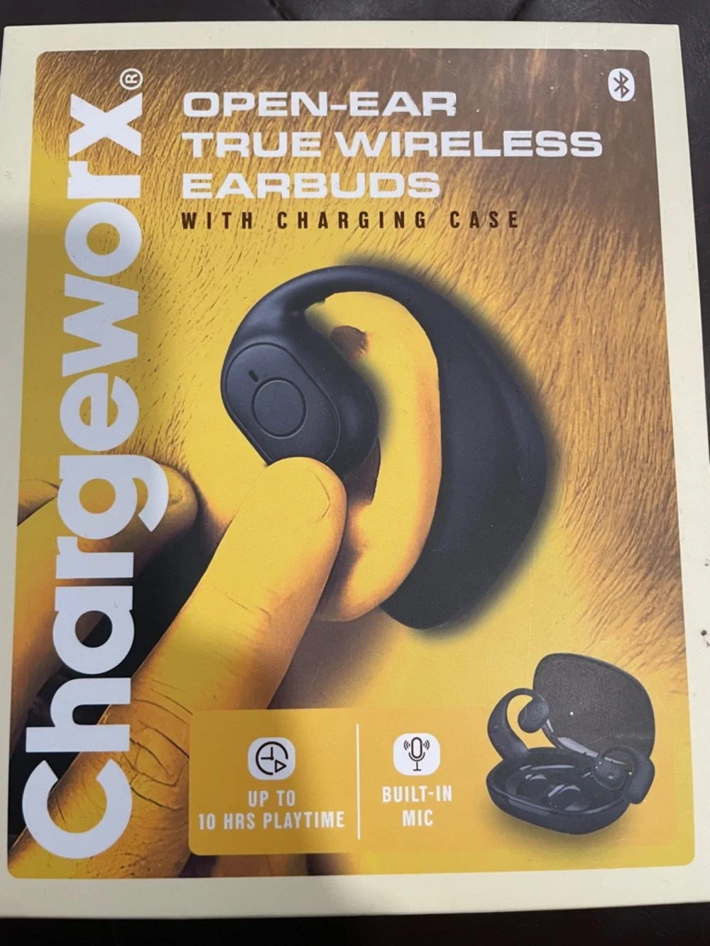 Chargeworx Open-Ear True Wireless Earbuds in Black New In Box